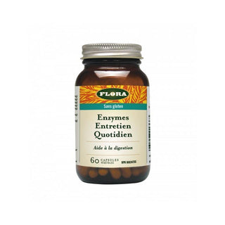 Enzymes - Entretien quotidien - Flora - 60 Capsules - Flora