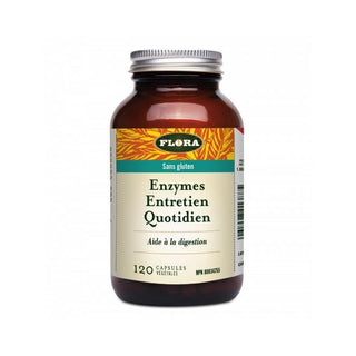 Enzymes - Entretien quotidien - Flora - 120 Capsules - Flora